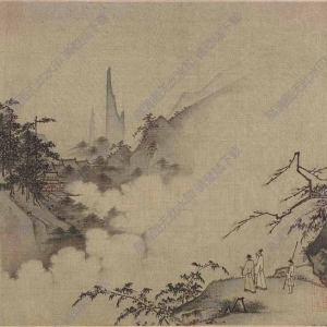 宋 佚名《云峰遠(yuǎn)眺圖》國(guó)畫(huà)高清大圖下載