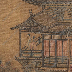 宋 佚名《飛閣延風圖》國畫高清大圖下載