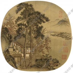 劉松年超高清《秋窗讀書圖》百度云網盤下載