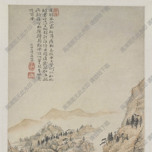 石濤超高清《對菊圖》百度云網盤下載