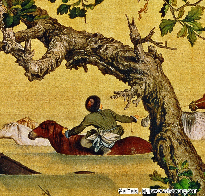 郎世寧超高清《百駿圖》國畫百度云網盤下載