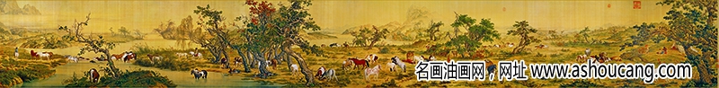 郎世寧超高清《百駿圖》國畫百度云網盤下載
