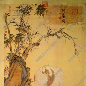 郎世寧超高清《三羊開泰》國(guó)畫百度云網(wǎng)盤下載