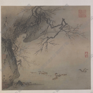 馬遠(yuǎn)超高清《梅石溪鳧圖》國(guó)畫(huà)百度云網(wǎng)盤(pán)下載