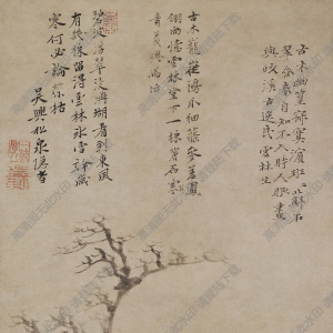 倪瓚超高清《枯木幽篁圖》國(guó)畫(huà)百度云網(wǎng)盤(pán)下載