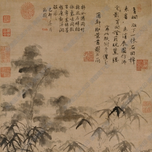 倪瓚超高清《梧竹秀石圖》百度云網(wǎng)盤(pán)下載
