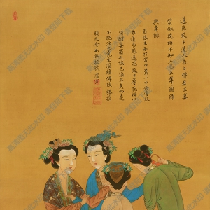 唐寅超高清《王蜀宮妓圖》國(guó)畫(huà)百度云網(wǎng)盤(pán)下載