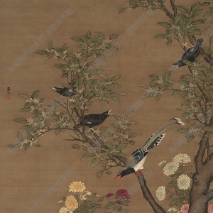 呂紀(jì)_桂菊山禽圖_超高清_百度云網(wǎng)盤(pán)下載