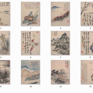 石濤_花卉山水冊十二開_超高清_百度云網(wǎng)盤下載