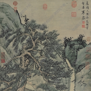 文徵明_古木寒泉圖_超高清_百度云網(wǎng)盤下載