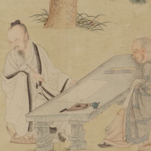 仇英、趙孟頫_寫(xiě)經(jīng)換茶圖_超高清_百度云網(wǎng)盤(pán)下載