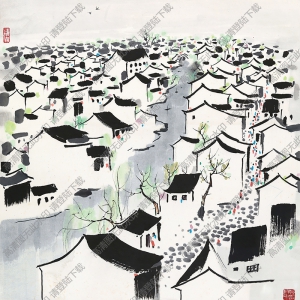 吳冠中國(guó)畫_魯迅故鄉(xiāng)_高清大圖下載