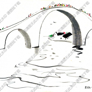 吳冠中國(guó)畫(huà)_春寒時(shí)節(jié)憶杭州_高清大圖下載