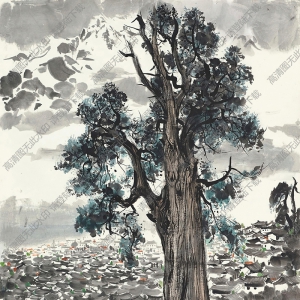 吳冠中國(guó)畫(huà)_麗江寫(xiě)生_高清大圖下載