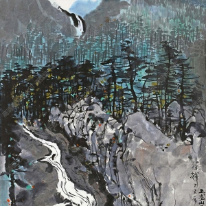 吳冠中作品_玉龍山下_高清大圖下載