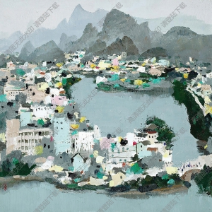 吳冠中油畫(huà)_桂林風(fēng)景_高清大圖下載