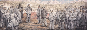 畢建勛國畫_東方紅.楊家?guī)X1945_高清大圖下載