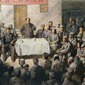 郭北平油畫_延安文藝座談會(huì)講話_高清大圖下載