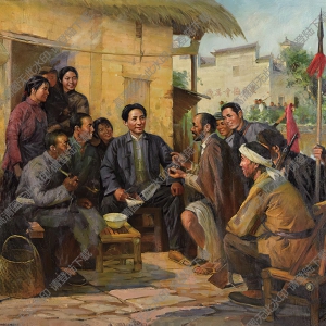 許寶中油畫作品_毛澤東考察湖南農(nóng)民運(yùn)動(dòng)_高清下載