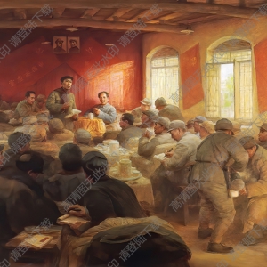 秦文清作品_西柏坡會(huì)議_高清大圖下載
