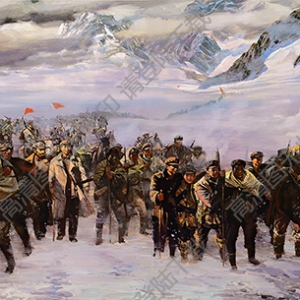 孫立新油畫(huà)作品_雪山壯歌_長(zhǎng)征過(guò)雪山_高清大圖下載