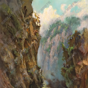 崔開璽油畫_紅軍攻占天險臘子口_高清大圖下載