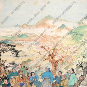 程十發(fā)作品_歌唱祖國(guó)的春天_高清大圖下載