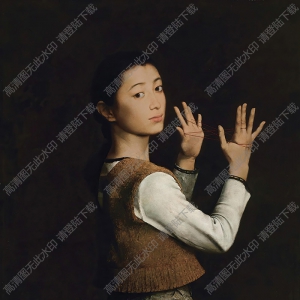 郭潤文油畫作品 童年的游戲 高清下載