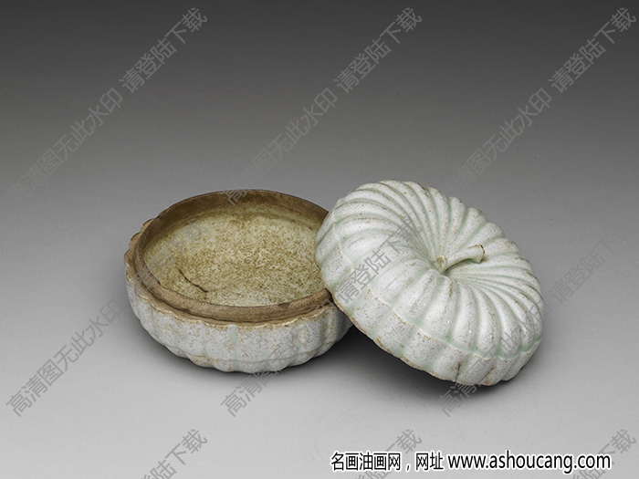 宋 景德鎮(zhèn)窯青白瓷菊瓣盒底印 高清大圖下載
