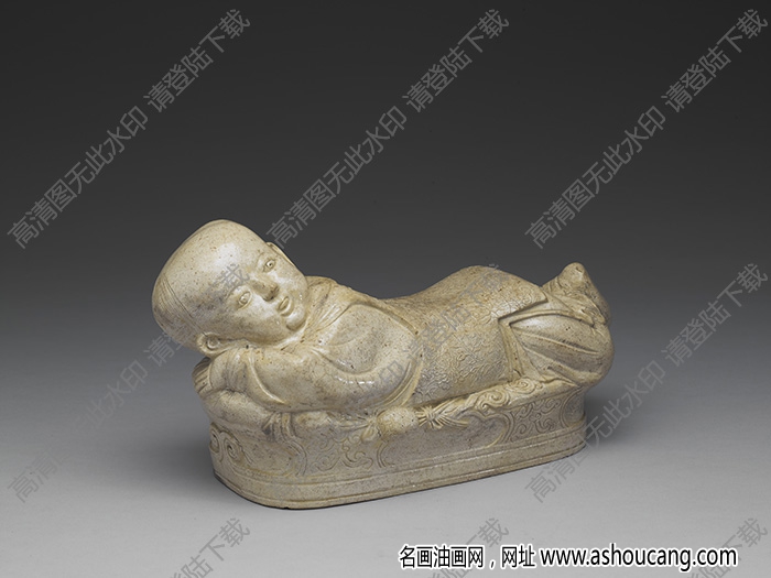 北宋 定窯型嬰兒枕 高清大圖下載