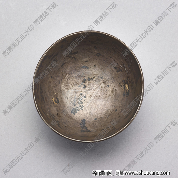 明萬歷 青花白地玲瓏銀里茶鐘 高清大圖下載
