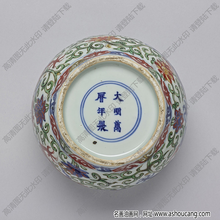 明萬(wàn)歷 五彩云龍紋茶葉鐘 高清大圖下載