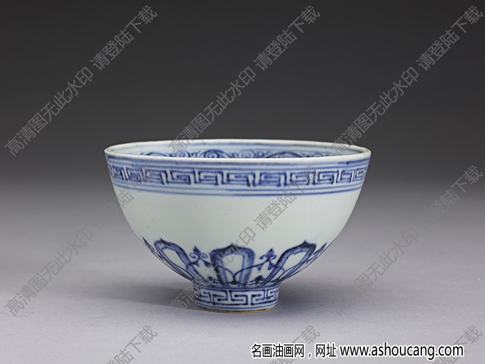 明宣德 青花蓮瓣紋小蓮子碗 高清大圖下載