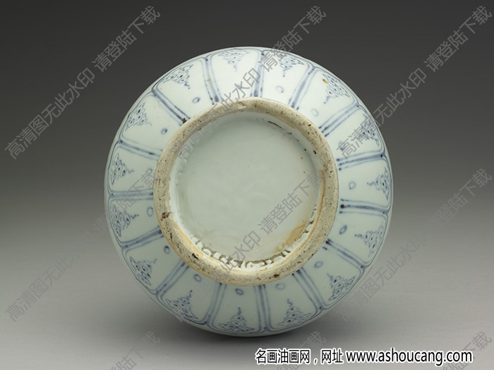 明洪武 青花番蓮玉壺春瓶 高清大圖下載