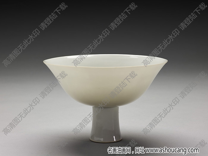 明永樂(lè) 甜白雙龍紋高足碗 高清大圖下載