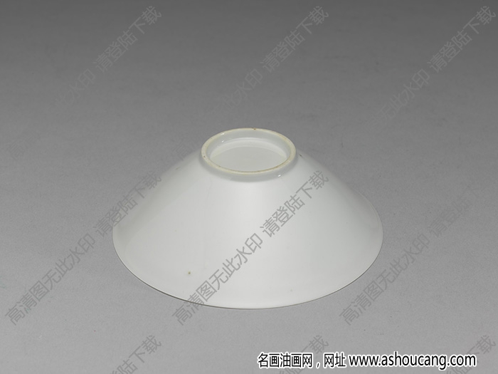 明永樂 甜白雙龍紋撇口小碗 高清大圖下載