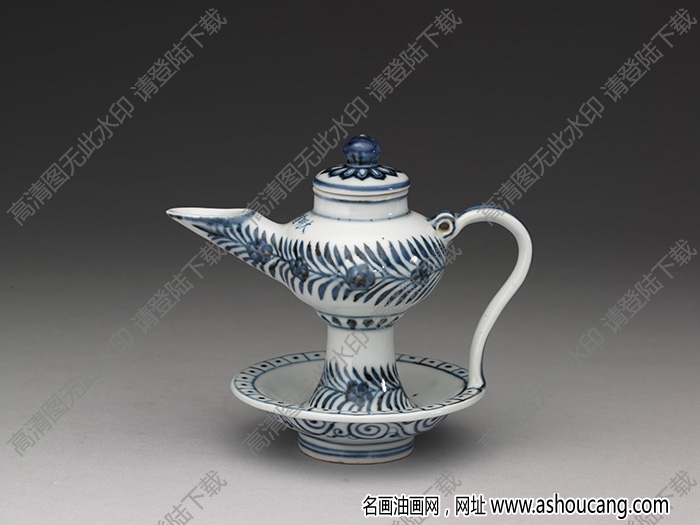 明宣德 青花花卉紋燈 高清大圖下載