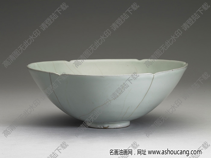 南宋 官窯青瓷葵口碗 高清大圖下載