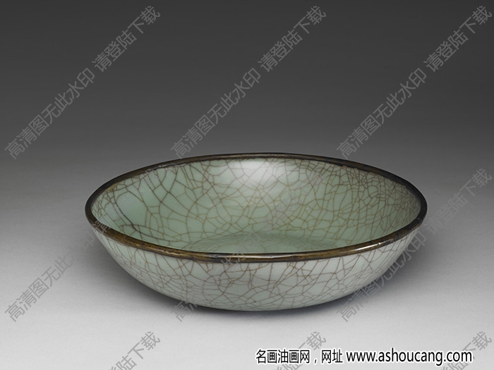 南宋 官窯青瓷圓洗 高清大圖下載