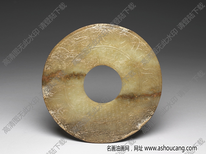戰(zhàn)國(guó) 雙身獸紋玉璧 高清大圖下載