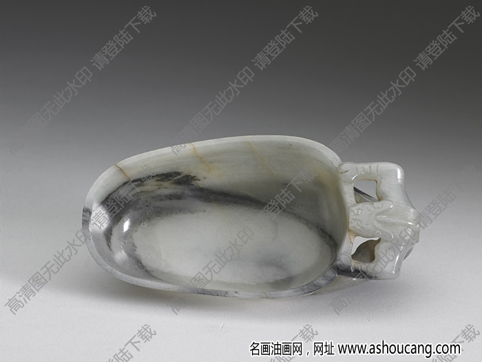 明代 玉福壽無疆螭耳水盛 高清大圖下載