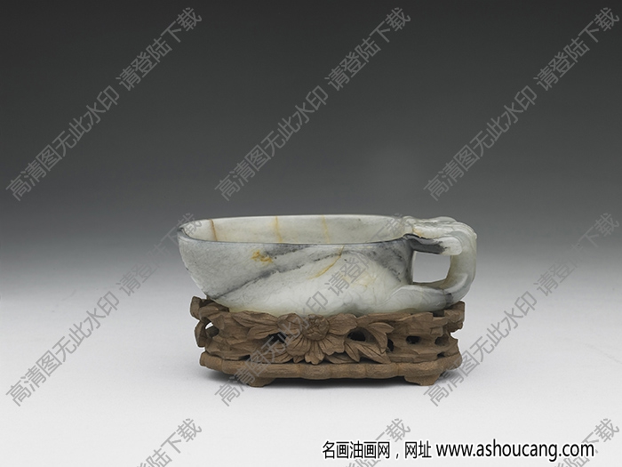 明代 玉福壽無疆螭耳水盛 高清大圖下載