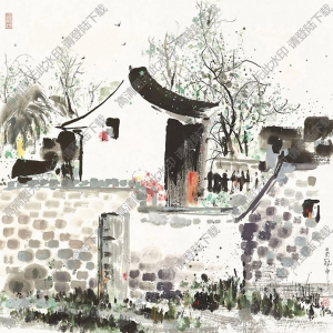 吳冠中國(guó)畫(huà)_春光_高清大圖下載
