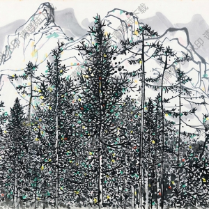 吳冠中國畫_憶武夷山_高清大圖下載