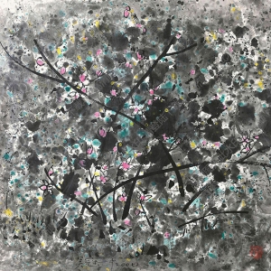 吳冠中作品_秋艷_高清大圖下載