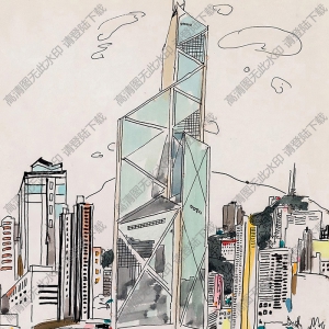 吳冠中作品_香港中國銀行_高清大圖下載