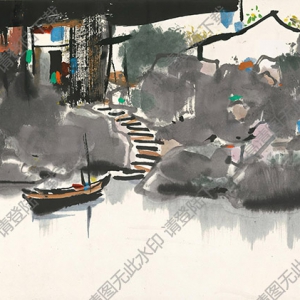 吳冠中國畫作品_家園_高清下載