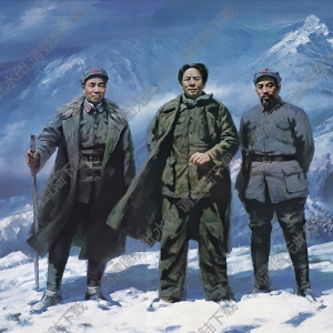 王慶裕油畫_長征翻越岷山_高清大圖下載