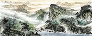 國畫名作_春山秀水出英材_高清大圖下載