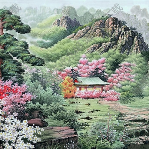 國畫名作_福地安居_家和興旺_高清大圖下載